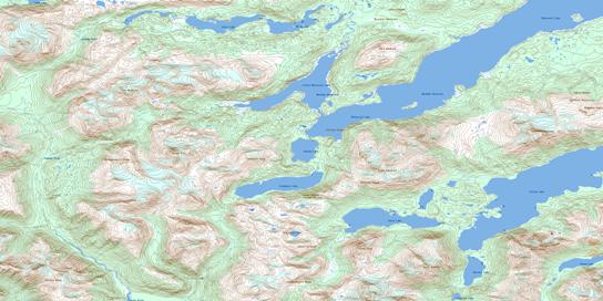 Chikamin Mountain Topo Map 093E06 at 1:50,000 scale - National Topographic System of Canada (NTS) - Toporama map