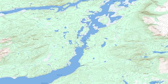 Whitesail Reach Topo Map 093E10 at 1:50,000 scale - National Topographic System of Canada (NTS) - Toporama map