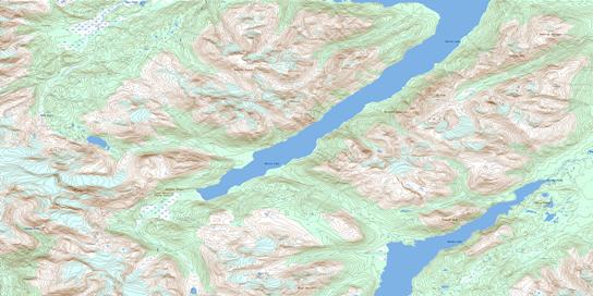Nanika Lake Topographic map 093E13 at 1:50,000 Scale