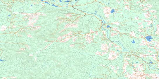 Pitoney Lake Topo Map 093G09 at 1:50,000 scale - National Topographic System of Canada (NTS) - Toporama map