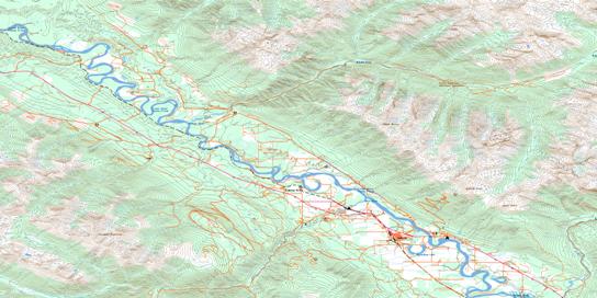 Mcbride Topo Map 093H08 at 1:50,000 scale - National Topographic System of Canada (NTS) - Toporama map