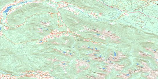 Dome Creek Topo Map 093H11 at 1:50,000 scale - National Topographic System of Canada (NTS) - Toporama map