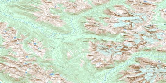 Ovington Creek Topo Map 093I02 at 1:50,000 scale - National Topographic System of Canada (NTS) - Toporama map