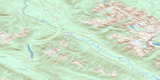 Gleason Creek Topo Map 093I03 at 1:50,000 scale - National Topographic System of Canada (NTS) - Toporama map