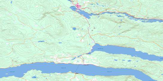 Burns Lake Topographic map 093K04 at 1:50,000 Scale