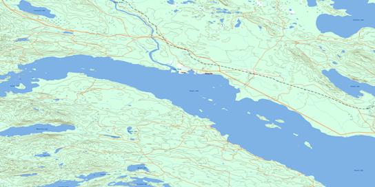Stuart Lake Topo Map 093K10 at 1:50,000 scale - National Topographic System of Canada (NTS) - Toporama map