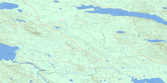 Inzana Lake Topo Map 093K15 at 1:50,000 scale - National Topographic System of Canada (NTS) - Toporama map