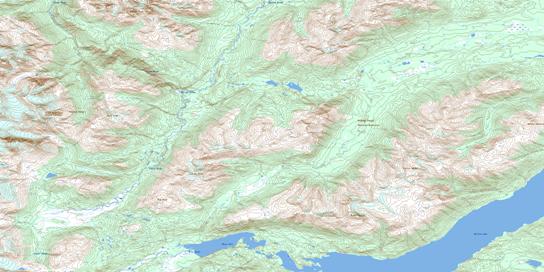 Corona Peak Topo Map 093L04 at 1:50,000 scale - National Topographic System of Canada (NTS) - Toporama map
