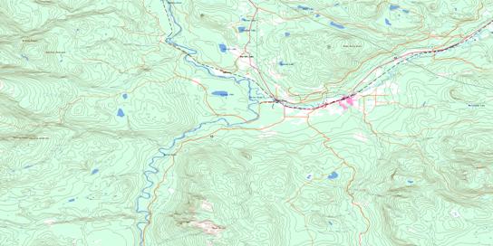 Houston Topo Map 093L07 at 1:50,000 scale - National Topographic System of Canada (NTS) - Toporama map