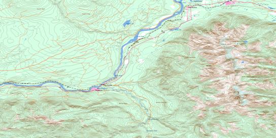 Skeena Crossing Topo Map 093M04 at 1:50,000 scale - National Topographic System of Canada (NTS) - Toporama map