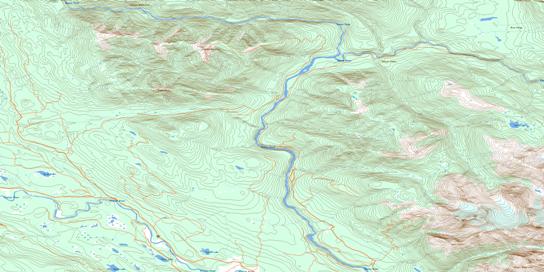 Cutoff Mountain Topo Map 093M12 at 1:50,000 scale - National Topographic System of Canada (NTS) - Toporama map
