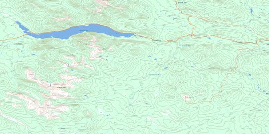 Germansen Lake Topo Map 093N10 at 1:50,000 scale - National Topographic System of Canada (NTS) - Toporama map