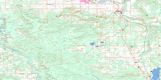 Pouce Coupe Topo Map 093P09 at 1:50,000 scale - National Topographic System of Canada (NTS) - Toporama map