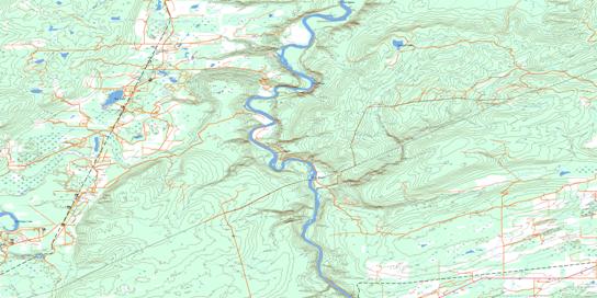 Favels Creek Topographic map 093P14 at 1:50,000 Scale