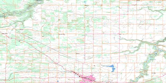 Dawson Creek Topo Map 093P16 at 1:50,000 scale - National Topographic System of Canada (NTS) - Toporama map