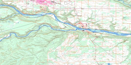 Fort St John Topographic map 094A02 at 1:50,000 Scale