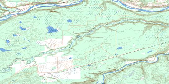 Moberly River Topo Map 094A03 at 1:50,000 scale - National Topographic System of Canada (NTS) - Toporama map