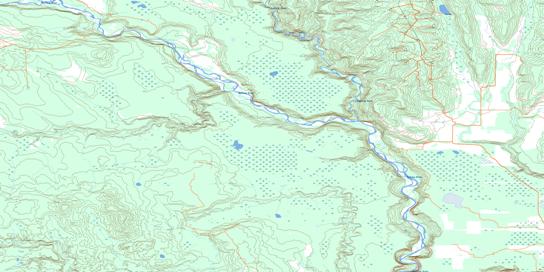 Ground Birch Creek Topo Map 094A05 at 1:50,000 scale - National Topographic System of Canada (NTS) - Toporama map