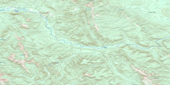 Hackney Hills Topo Map 094B07 at 1:50,000 scale - National Topographic System of Canada (NTS) - Toporama map