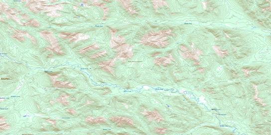 Christina Falls Topo Map 094B11 at 1:50,000 scale - National Topographic System of Canada (NTS) - Toporama map