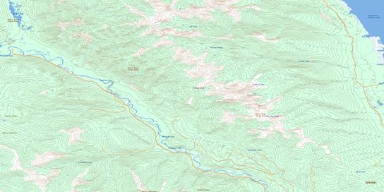 Lorimer Creek Topo Map 094C07 at 1:50,000 scale - National Topographic System of Canada (NTS) - Toporama map