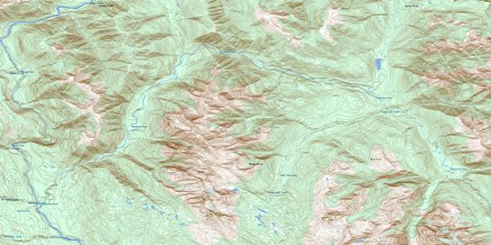 Sicintine River Topo Map 094D04 at 1:50,000 scale - National Topographic System of Canada (NTS) - Toporama map