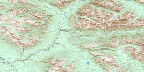 Asitka River Topographic map 094D07 at 1:50,000 Scale
