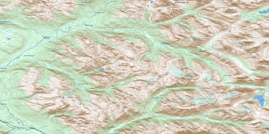 Malloch Creek Topo Map 094D13 at 1:50,000 scale - National Topographic System of Canada (NTS) - Toporama map