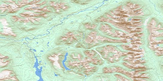 Attycelley Creek Topo Map 094E02 at 1:50,000 scale - National Topographic System of Canada (NTS) - Toporama map