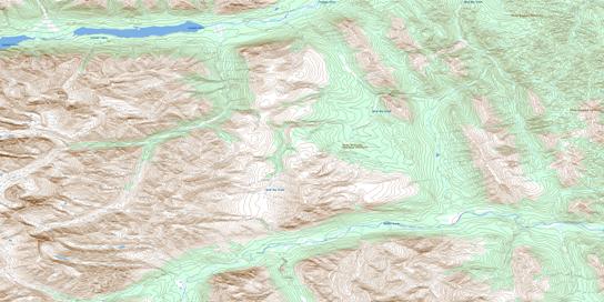 Mount Sylvia Topo Map 094K01 at 1:50,000 scale - National Topographic System of Canada (NTS) - Toporama map