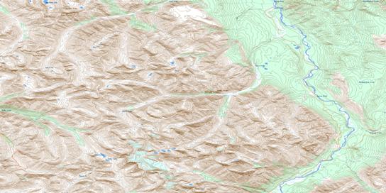 Yedhe Mountain Topo Map 094K11 at 1:50,000 scale - National Topographic System of Canada (NTS) - Toporama map