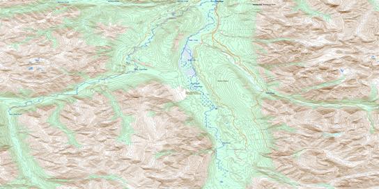 Yedhe Creek Topo Map 094K12 at 1:50,000 scale - National Topographic System of Canada (NTS) - Toporama map