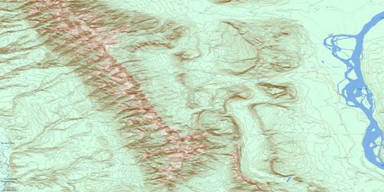 Mount Flett Topographic map 095B12 at 1:50,000 Scale