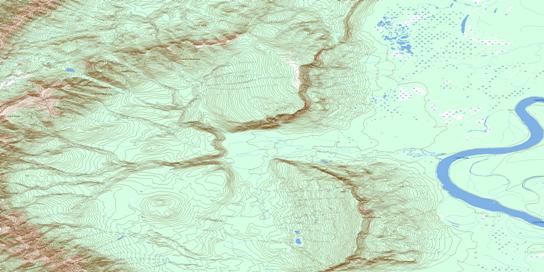 Sawmill Mountain Topographic map 095B13 at 1:50,000 Scale