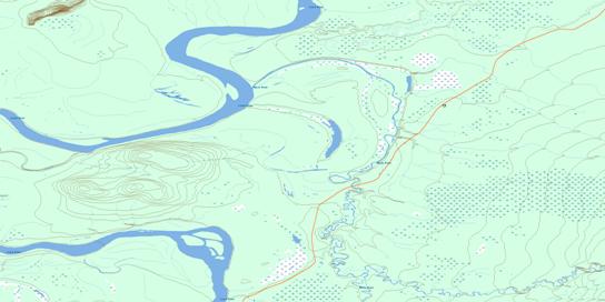 Netla River Topo Map 095B14 at 1:50,000 scale - National Topographic System of Canada (NTS) - Toporama map