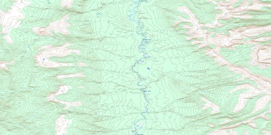 Tika Creek Topographic map 095C10 at 1:50,000 Scale