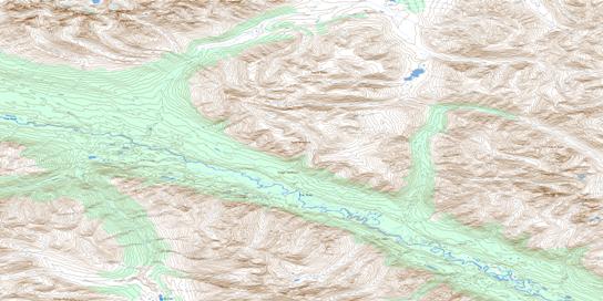 Pass Creek Topographic map 095E11 at 1:50,000 Scale