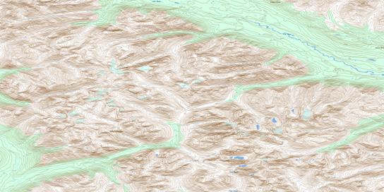 Bear Pass Creek Topo Map 095E12 at 1:50,000 scale - National Topographic System of Canada (NTS) - Toporama map