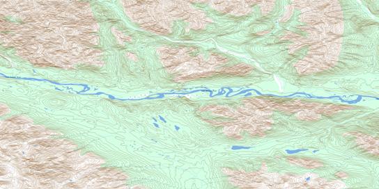 Hell Roaring Creek Topo Map 095E15 at 1:50,000 scale - National Topographic System of Canada (NTS) - Toporama map