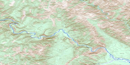 Second Canyon Topo Map 095F07 at 1:50,000 scale - National Topographic System of Canada (NTS) - Toporama map