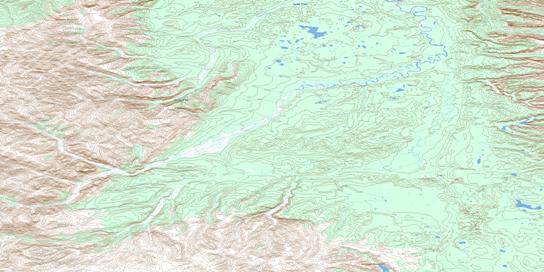 Sundog Creek Topo Map 095F09 at 1:50,000 scale - National Topographic System of Canada (NTS) - Toporama map