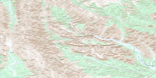Corridor Creek Topo Map 095F15 at 1:50,000 scale - National Topographic System of Canada (NTS) - Toporama map