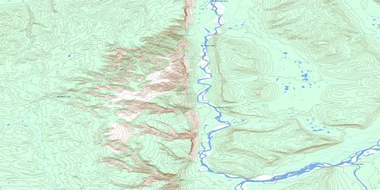 Battlement Creek Topographic map 095J04 at 1:50,000 Scale