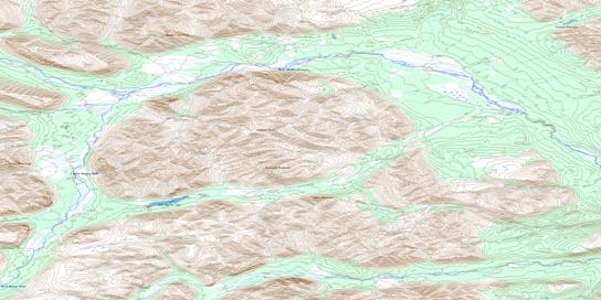 Bell Heather Lake Topo Map 095K05 at 1:50,000 scale - National Topographic System of Canada (NTS) - Toporama map