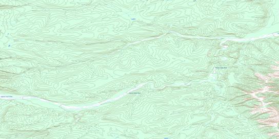 English Chief River Topo Map 095K09 at 1:50,000 scale - National Topographic System of Canada (NTS) - Toporama map