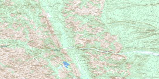 Trench Creek Topo Map 095K10 at 1:50,000 scale - National Topographic System of Canada (NTS) - Toporama map