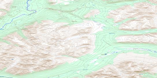 Shezal Canyon Topo Map 095M12 at 1:50,000 scale - National Topographic System of Canada (NTS) - Toporama map