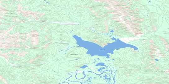 Wrigley Lake Topo Map 095M16 at 1:50,000 scale - National Topographic System of Canada (NTS) - Toporama map