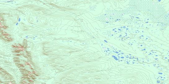Mount Dahadinni Topo Map 095N10 at 1:50,000 scale - National Topographic System of Canada (NTS) - Toporama map