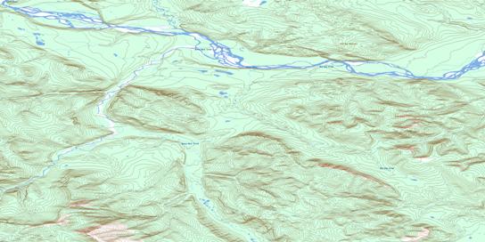 Red Dog Mountain Topo Map 096C04 at 1:50,000 scale - National Topographic System of Canada (NTS) - Toporama map